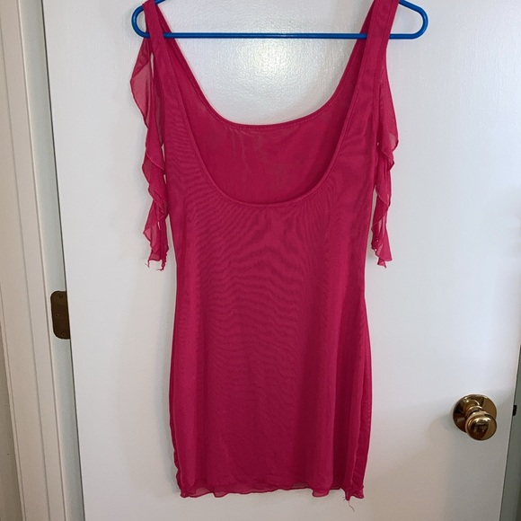 Womens Sexy, Pink Body-con Mini Dress. Size M - Picture 4 of 10